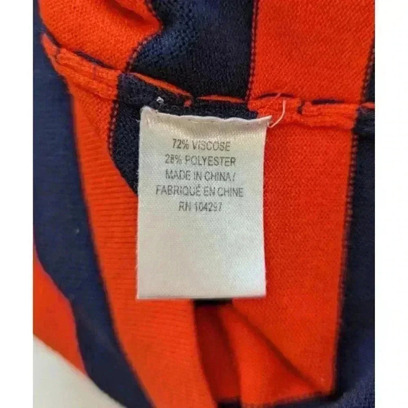 MILLY Stripe Ottoman Fitted Dress In Navy Size Medium Midi Bodycon - Picture 9 of 10